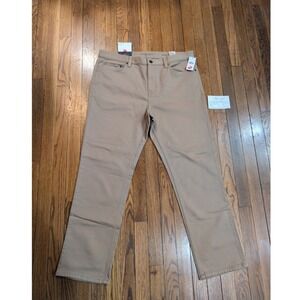 Banana Republic Traveler Pant Mens 36x30 Slim Fit Mid Rise Khaki Tan 488420-01-1